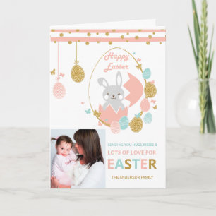 Custom Photo Happy Easter Holiday Card