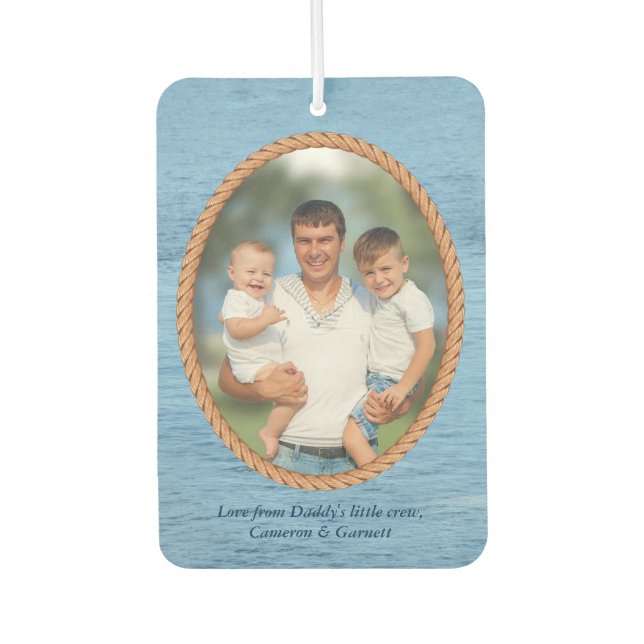 Custom Photo Happy Fathers Day Dad  Car Air Freshener (Front)