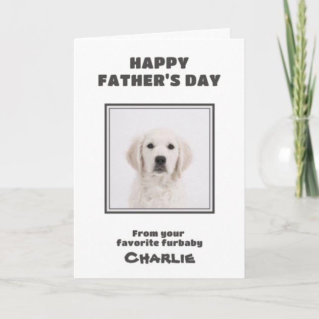 Custom Photo Happy Father's Day Dog Card (Front)