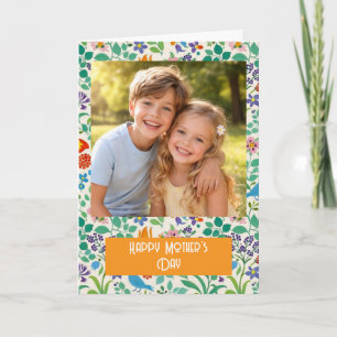 Custom Photo Happy Mother’s Day Card   Soft Floral