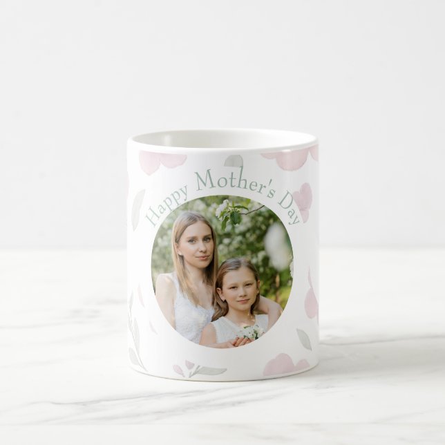 Custom Photo & Happy Mother’s Day Text -  Coffee Mug (Center)