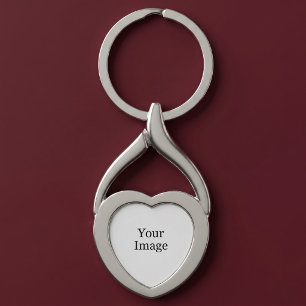 Custom Photo Heart Key Ring
