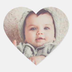 custom photo heart sticker