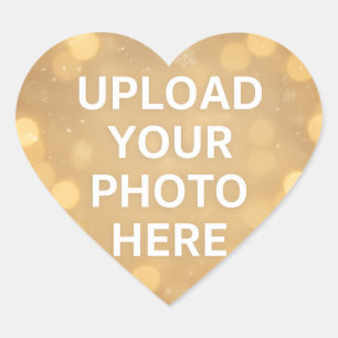 Custom Photo Heart Sticker