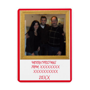 CUSTOM PHOTO HOLIDAY GREETING CARD MAGNET