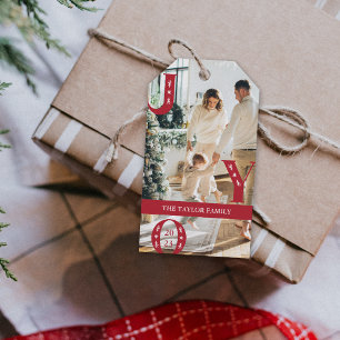 custom Photo Holiday JOY Christmas Gift Gift Tags