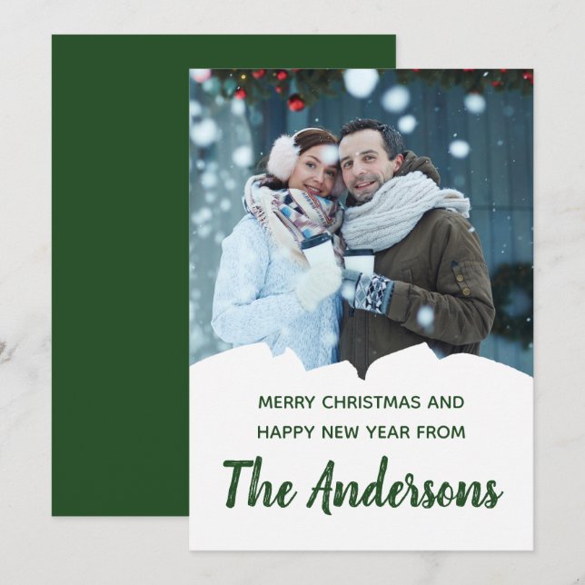 Custom Photo Holiday Your Own Message Christmas Card (Front/Back)
