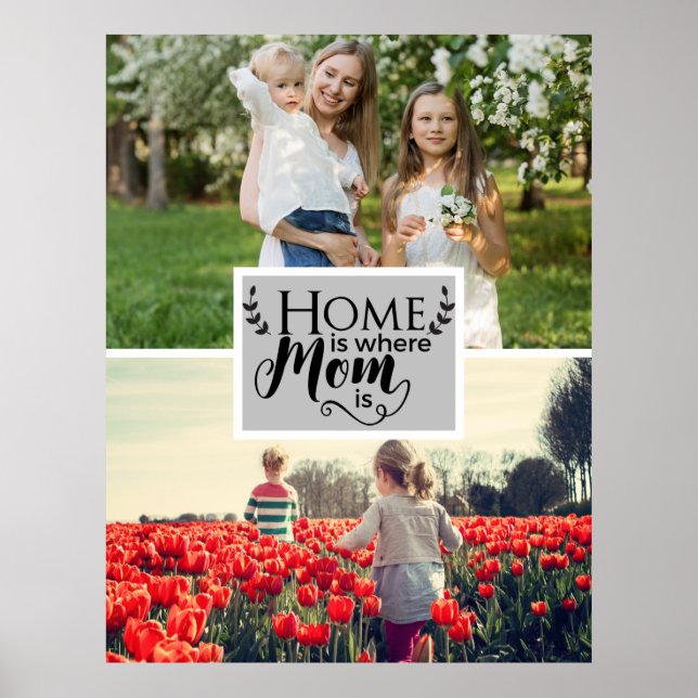 Custom Photo | Home Is Where Mum Is Poster (Front)