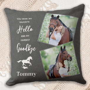 Custom Photo Horse Memorial Cushion