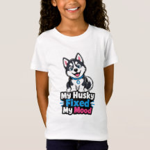 Custom Photo Husky Dog Husky Fixed My Mood T-Shirt