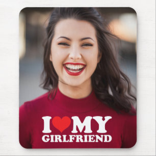 Custom Photo I Love My Girlfriend Mouse Mat