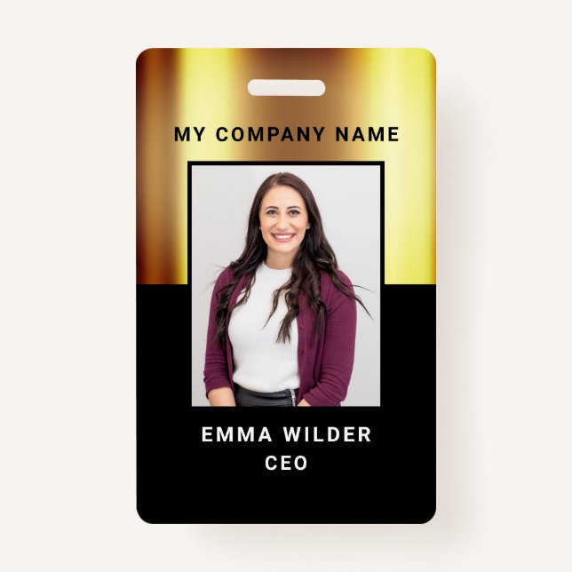 Custom Photo ID Badge (Front)