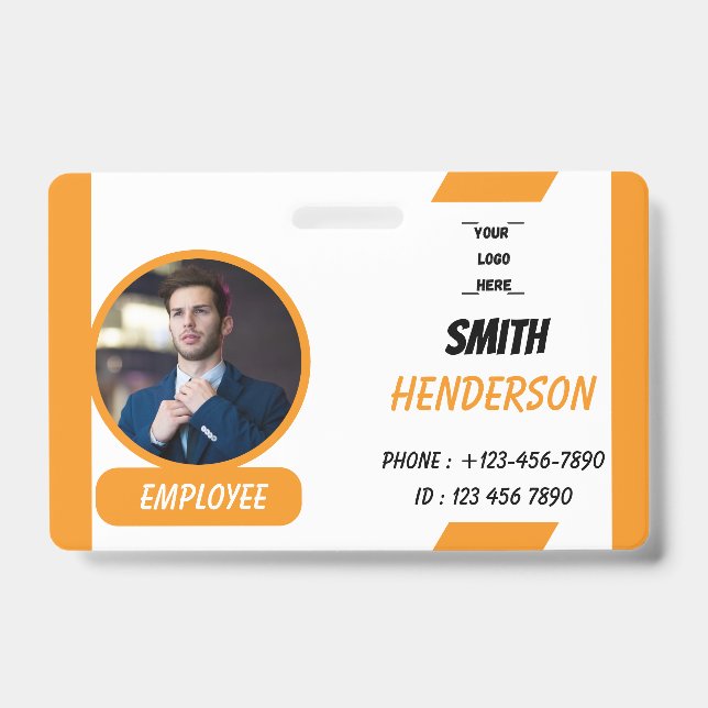  Custom Photo ID Card Badge Lanyard (Front)