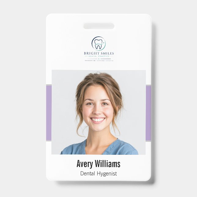 Custom Photo ID Dental  Badge (Front)