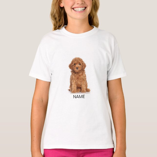 Custom photo image and name text T-Shirt (Front)