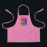 Custom Photo Image Logo Here Cute Pink Kids Girls Apron<br><div class="desc">Custom Upload Picture Photo Image Or Business Company Logo Here Minimalist Simple Design Kids Girls Pink Small Apron.</div>