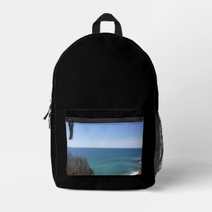 Custom photo image picture black personalised printed backpack