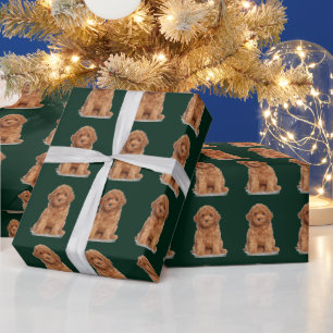 Custom photo image picture logo pattern pine green wrapping paper