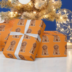 Custom photo image picture pattern orange wrapping paper