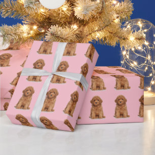 Custom photo image picture pattern pastel pink wrapping paper