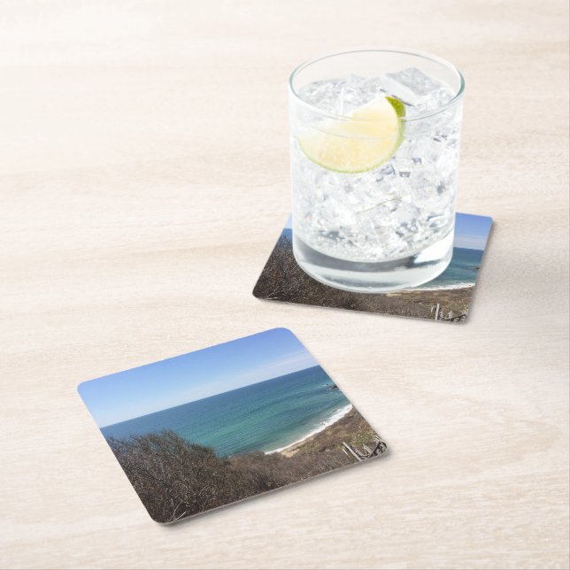 Custom photo image picture personalised square paper coaster (Insitu)