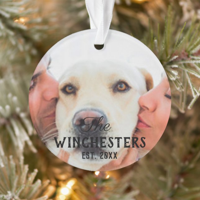 Custom photo image picture prayer message quote ornament (Tree)