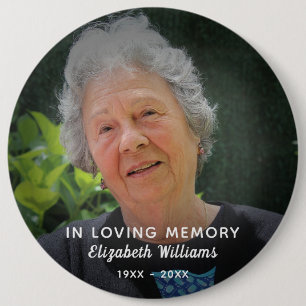 Custom Photo In Loving Memory Celebration Of Life 6 Cm Round Badge