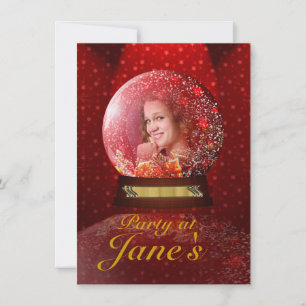 Custom photo inside crystal globe invitations