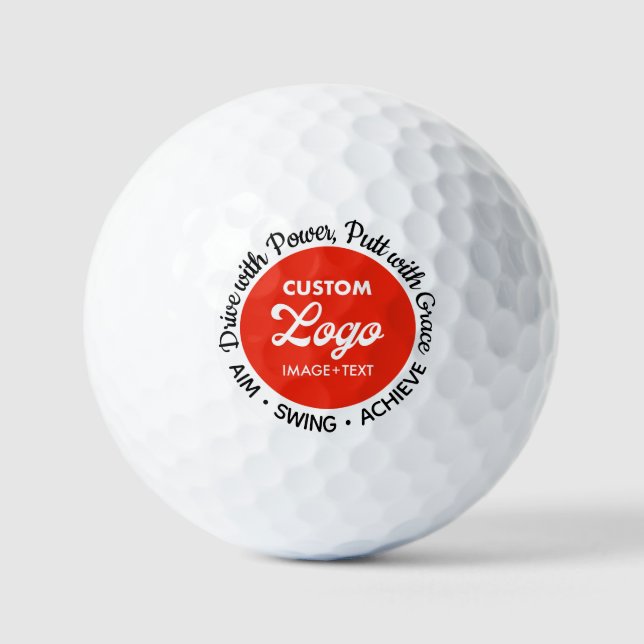 Custom Photo Inspirational Motivational Golf Balls (Front)