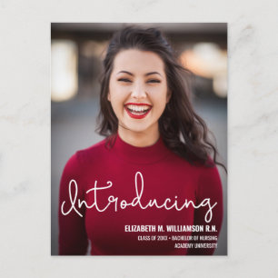 Custom Photo Introducing Nurse Grad Announcement