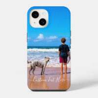 Custom Photo iPhone Case Your Photos and Text Name