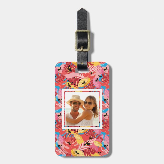 Custom Photo Jungle Frogs Luggage Tag (Front Vertical)