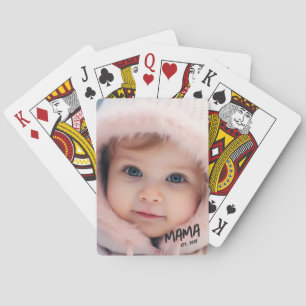 Custom Photo Keepsake Mum Established Mother Playing Cards