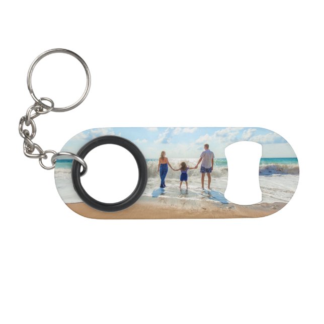 Custom Photo Keychain Bottle Opener Your Photos (Front (Horizontal))