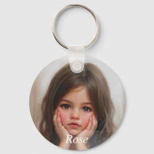Custom photo keychain with name