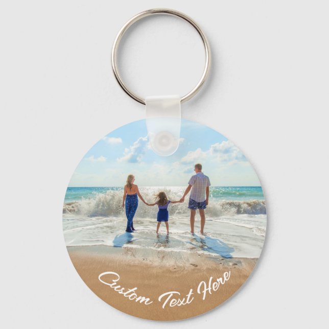 Custom Photo Keychain Your Family Photos Gift (Front)