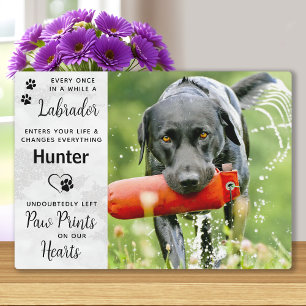 Custom Photo Labrador Retriever Memorial Plaque
