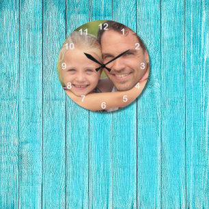 custom photo large clock