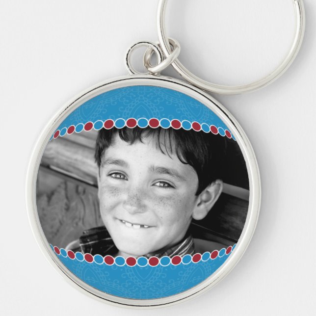 Custom Photo Large Premium Keychain (Front)