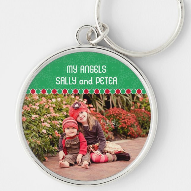 Custom Photo Large Premium Keychain (Front)