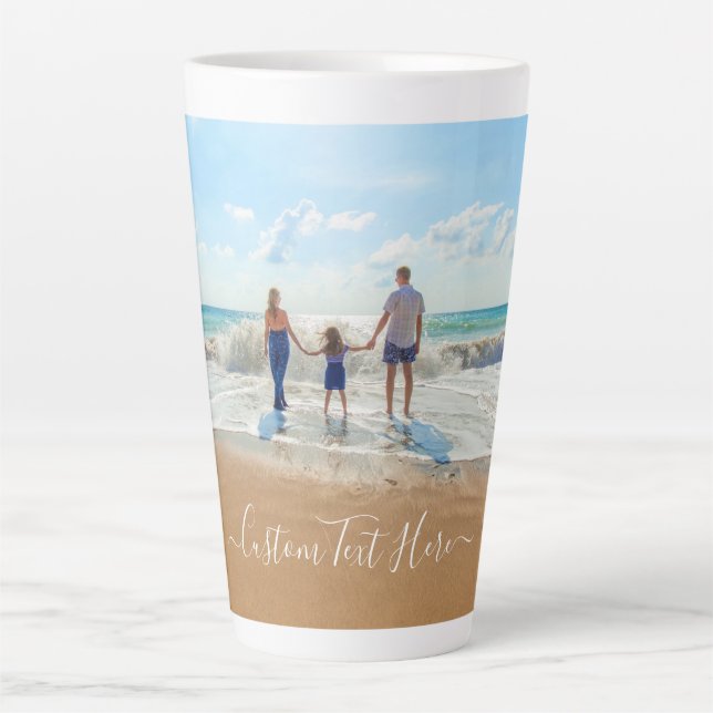 Custom Photo Latte Mug Your Own Design Gift (Front)