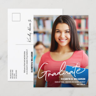 Custom Photo Law School Graduate Announcement Postcard