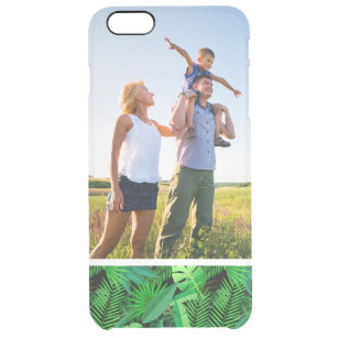 Custom Photo Leaves Of Tropical Palm Trees Clear iPhone 6 Plus Case