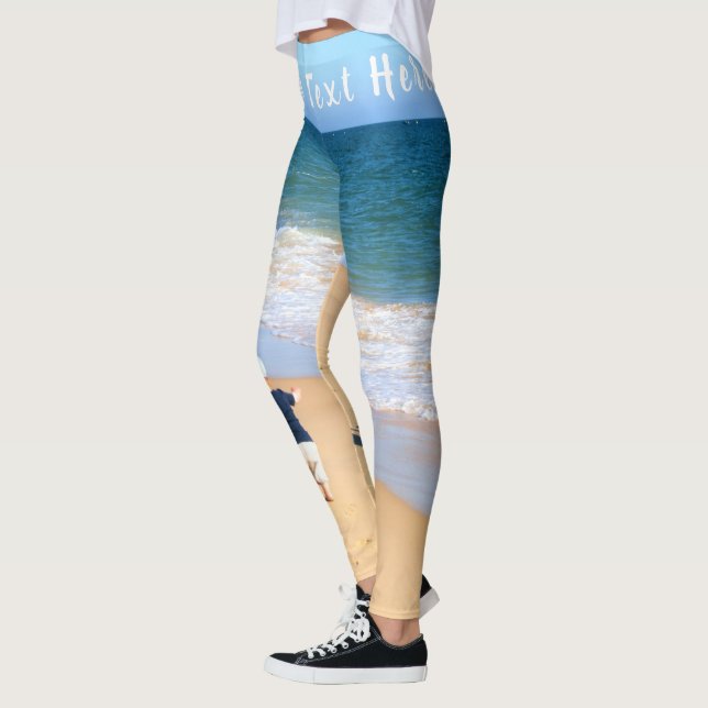 Custom Photo Leggings with Your Photos and Text (Left)