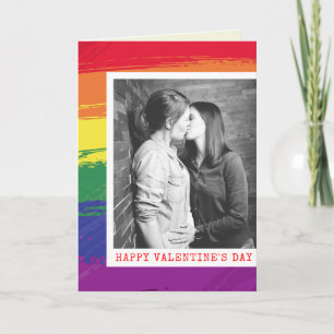 Custom Photo LGBT Pride Themed Valentine Card