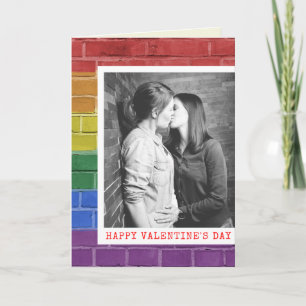 Custom Photo LGBT Pride Themed Valentine Card