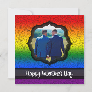 Custom Photo LGBTQ Gay Valentine's Day Card