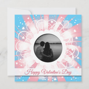 Custom Photo LGBTQ Transexual Valentine's Day Holiday Card