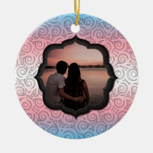 Custom Photo LGBTQ Transgender Chistmas Ceramic Tree Decoration