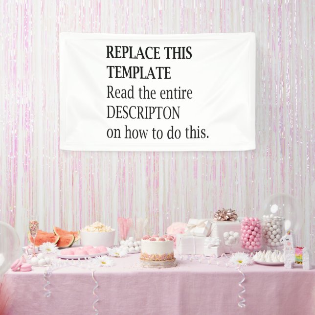 Custom Photo Logo Art Slogan Create It Yourself Banner (Party)